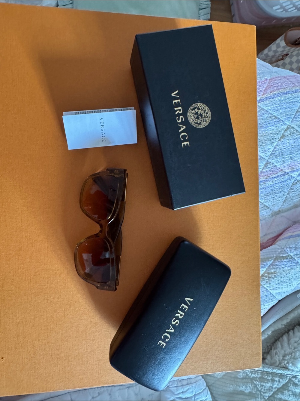 Versace Brown Gradient Sunglasses with Black Case and Box